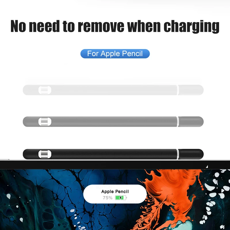 1 шт., мягкий силиконовый чехол для Apple Pencil, защитный чехол для iPad, планшета, стилус, защитный чехол