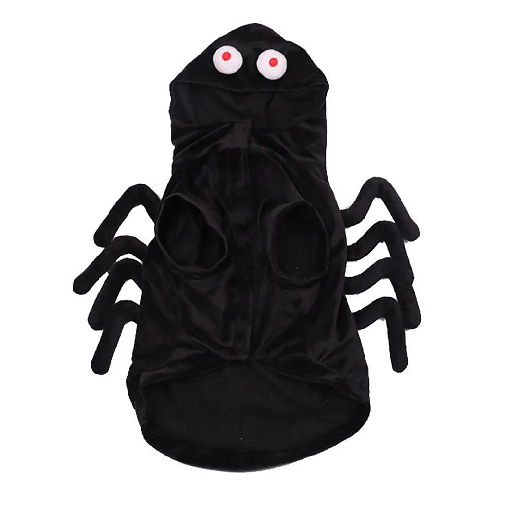 New Halloween Pet Dog Costumes Warm Hoodie Spider Black Cute Fancy Dress Up Halloween Pet Dog Cat Costume Dropshipping