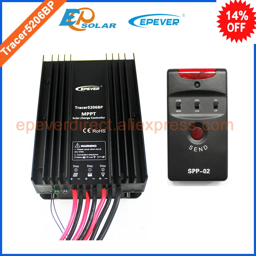 MPPT 20A 20amp контроллер солнечной батареи Tracer5206BP с SPP-02 параметром конфигурации данных прозрачная функция передачи