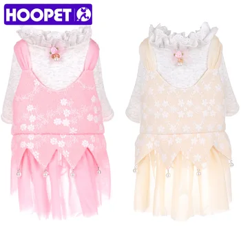

HOOPET Dog Dress Pet Dog Clothes for Small Dog Wedding Dress Skirt Puppy Clothing Spring Fashion Pet Clothes XS-2XL
