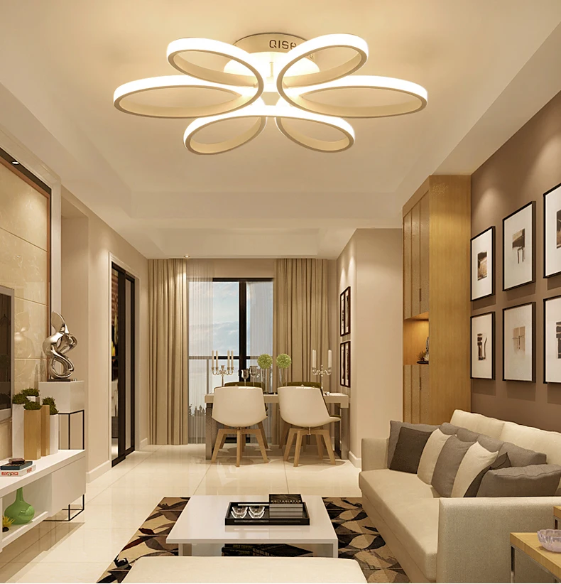Новые современные светодиодные потолочные лампы для гостиной, спальни, современный светодиодный потолочный светильник с затемнением, домашнее освещение, AC110V-220V