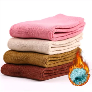 

6 pairs Winter Women Socks Warm Thick Cotton Socks Soft as Thermal Cashmere Socks Women's Thicken Casual Socks Girl Solid Color