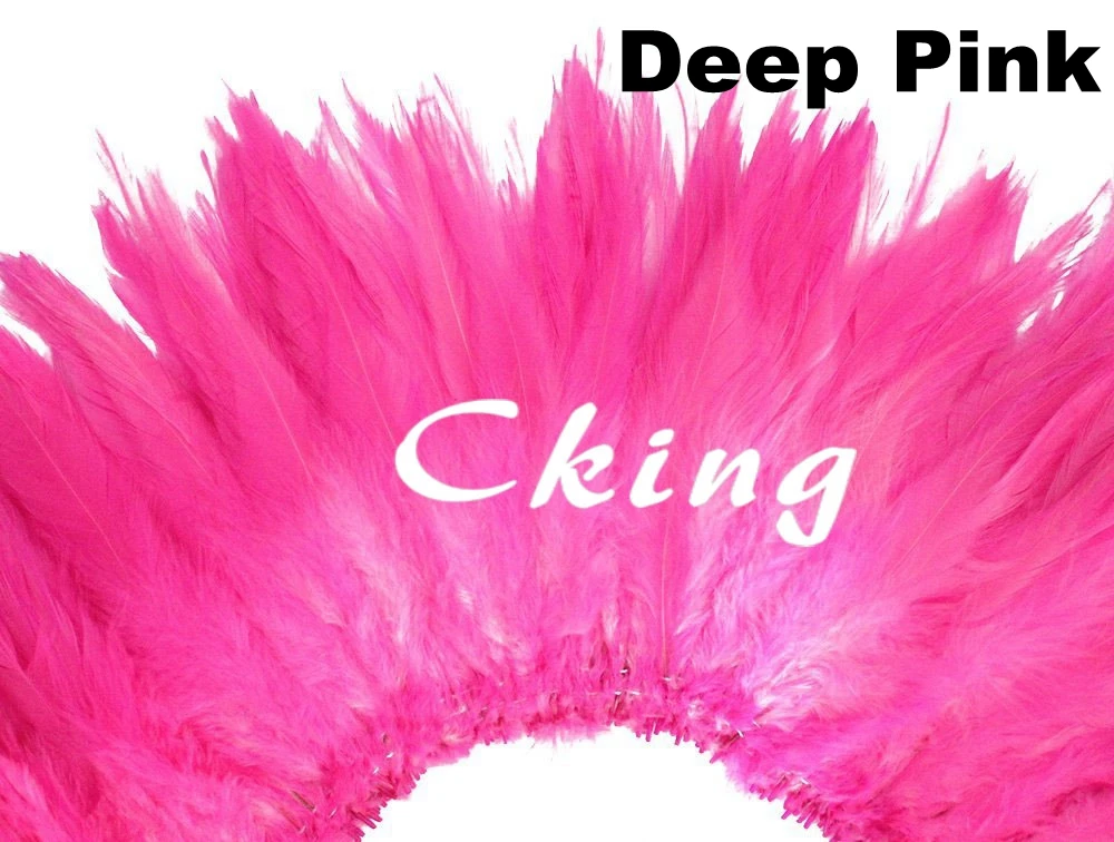 

Free shipping 1kg Deep Pink Beautiful Decolorizing Natural Grizzly Rooster Saddle Feathers Hair Extensions 6-8inch