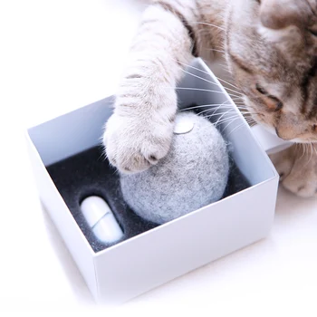 

Cat cat toy ball catnip toy Soft wool ball play ball cleaning teeth toys pet kitten cat toy pet supplies Ball Tracing Balls E25