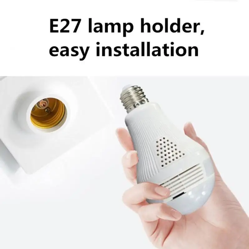 

960P 130DPI 180 360 Degree Night LED Bulb Vision IP Fish Eye 3D VR Security Camera WIFI E27 Bulb Surveillance Home Security Z35
