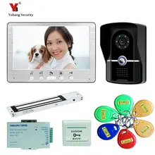 Yobang Security freeship 7″ Security Doorbell Camera Video Intercom Interphone Night View Doorbell Intercom 1 monitor+1 camera