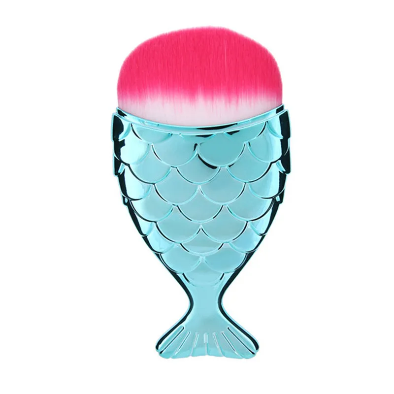 

1pcs Mermaid Fish Shape foundation Makeup brush Powder Foundation Blush Contour Brush Cosmetic BB Cream Make up Brushes