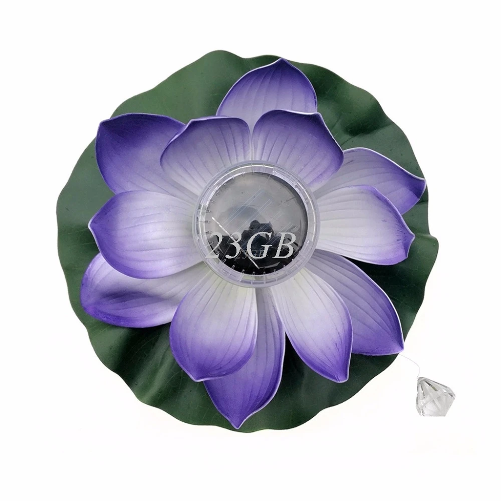 

2017 NEW Solar LED RGB Lotus Flower Light Floating Fountain Pond Garden Pool Lamp MAY08_25