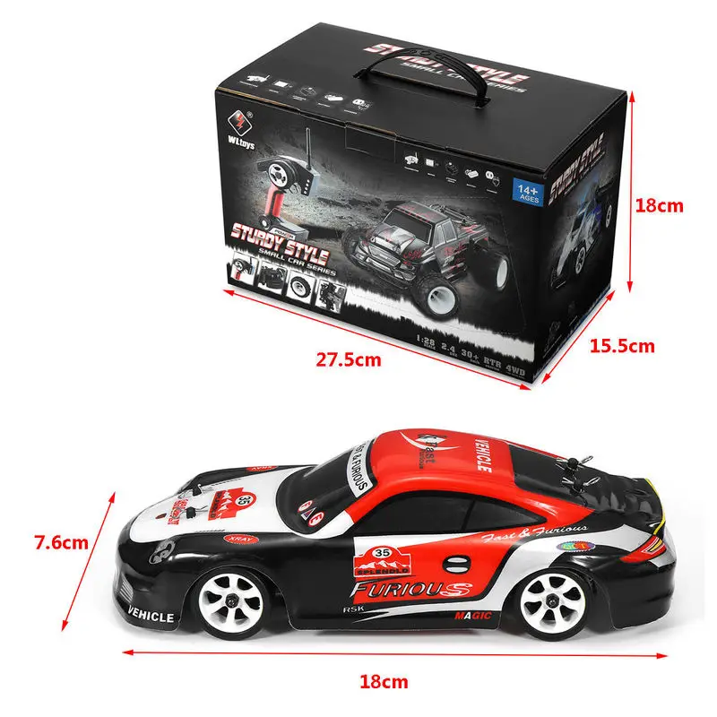 

1/28 2.4G 4WD 30km/h High Speed Drift Racing Car SUV Toy Brushed Drift Car K969 Brushed RC Car for kids