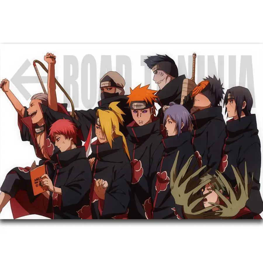 

S2242 Team Akatsuki Naruto Shippuden Hot Japan Anime Wall Art Painting Print On Silk Canvas Poster Home Decoration