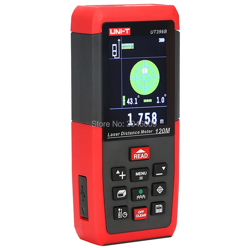 UNI-T UT396B 120M Профессиональный цветной лазерный дальномер электронный уровень камера хранения данных вспомогательная функция подключения USB