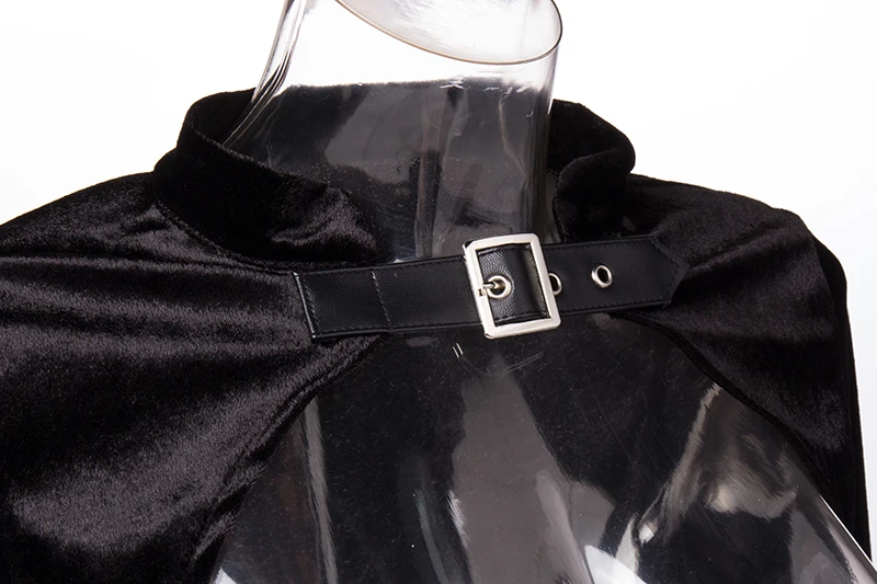 Викторианский Черный фланелевый кружевной воротник и широкий короткий рукав стимпанк пальто винтажный костюм панк куртка в готическом стиле женская верхняя одежда
