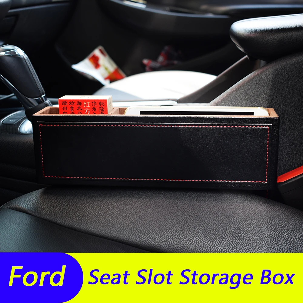 

for Ford Explorer focus ST Organizer Pocket Storage Glove Box Slot Box Leather Storage PU Leather Car Seat Slit Gap