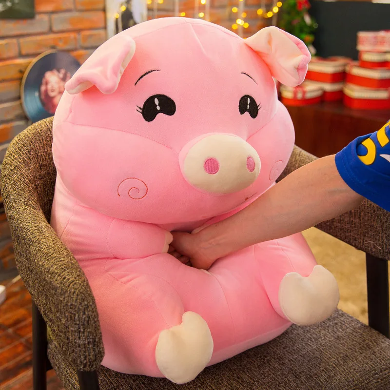 Большой 45 см happy Свинья Плюшевые игрушки вниз хлопок мультфильм свинья мягкая кукла подушка подарок на день рождения s2762