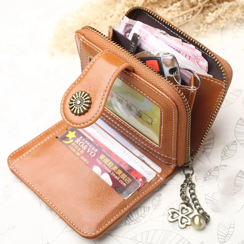 

2019 New Vintage Purses for Female Brand Wallet Women Card Holder Clutch Bag Small Zipper Lady Purse Woman Short Wallets