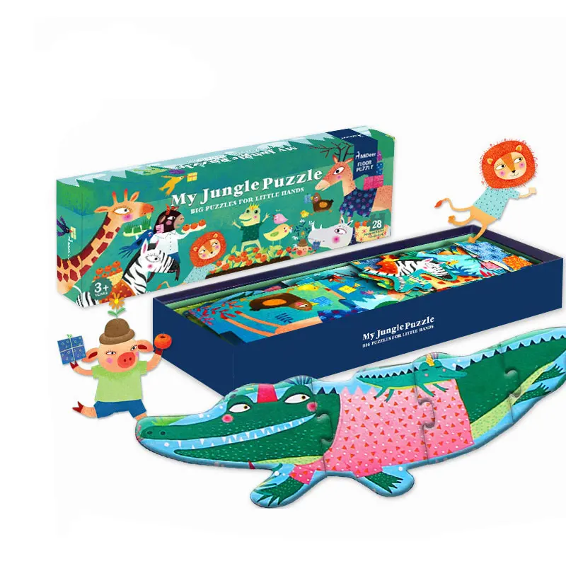 27Pcs/Set Big Wooden Puzzle My Jungle Puzzle Aesthetic Puzzle Games for Kids Birthday Gift Giant floor puzzle 27Pcs/Set Big Wooden Puzzle My Jungle Puzzle Aesthetic Puzzle Games for Kids Birthday Gift Giant floor puzzle