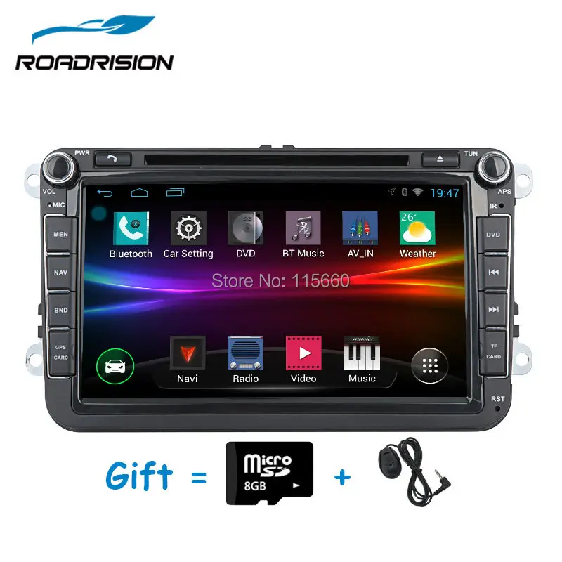 

RoadRision Android 8.1 Car DVD GPS for VW Volkswagen POLO GOLF PASSAT CC JETTA TIGUAN TOURAN Bora Caddy EOS Seat Skoda Radio DSP