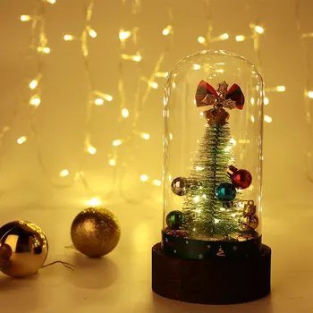 

Artificial Christmas Tree Creative Music Box Glass Gift Beautiful
