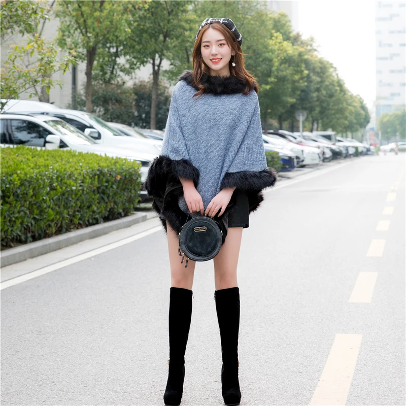 

Women Spring Cloak Cape Fashion Fur Coat Cape