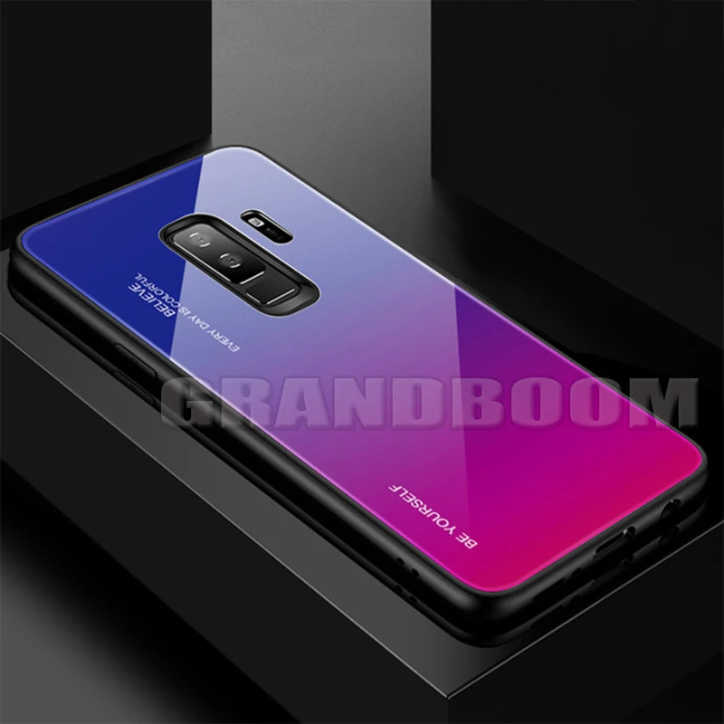 10 шт. закаленное Стекло края из ТПУ чехол для samsung S10 5G E S9 S8 Plus Note 10+ 9 8 A90 A70 A60 A40 A30 A10 M20 M10 градиентный чехол