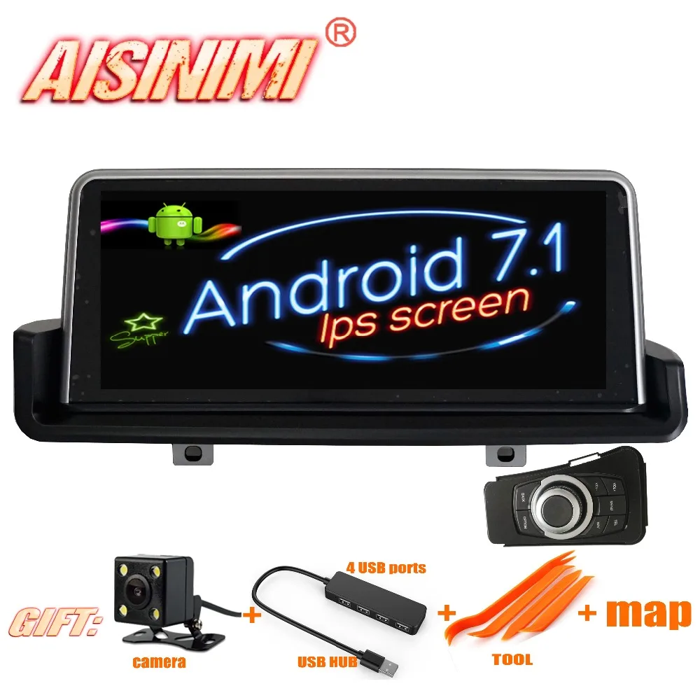 Android 7.1 Car Dvd Navi Player FOR BMW E90 (2006 2012) with iDrive left driver only audio gps ...