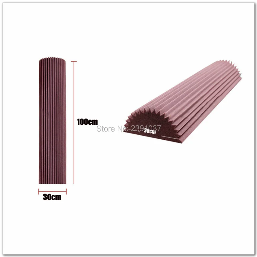 US $117.50 Cylinder Shape New 2 Packs Half Cylinder Acoustic Foam 100x30cm Studio Wavy Panels Bass Trap Acoustic Panel Fast EMS Shipping