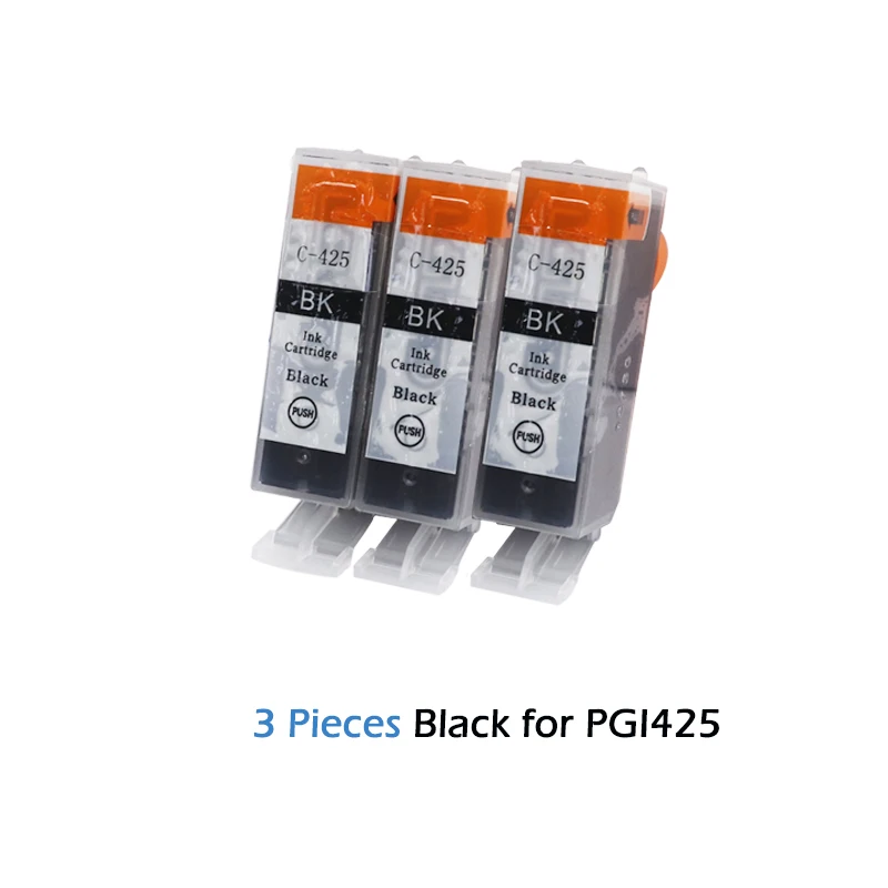 3Pcs Compatible ink cartridge For Canon PGI 425 PIXMA IP4840 IP4940 MG5240 MG5140 MG5340 MX884 