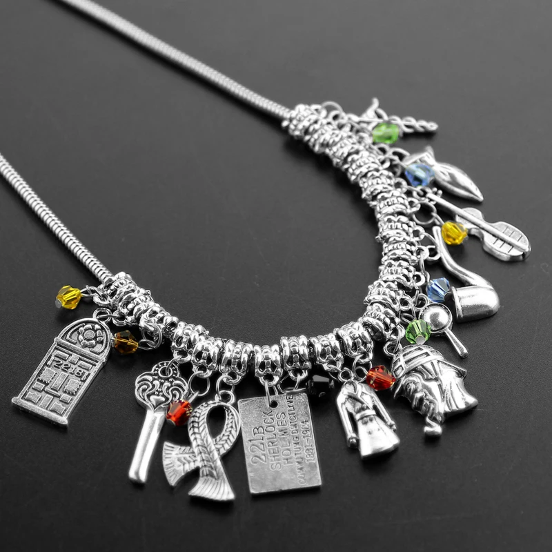 2017 DIY Ювелирные изделия Charm 221B пекарь улица детектива Шерлок Instrumen аксессуары