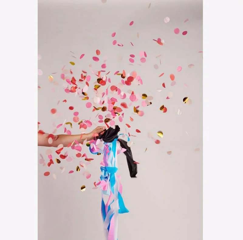 Пол Reveal Confetti воздушный шар Jumbo 36 дюймов черный для мальчиков и девочек розовый