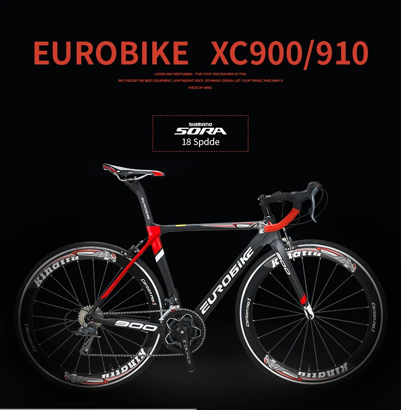 Perfect EUROBIKE 50CM Carbon Frame   700C Racing BicycleEurobike 18 Speed Road Bike 0