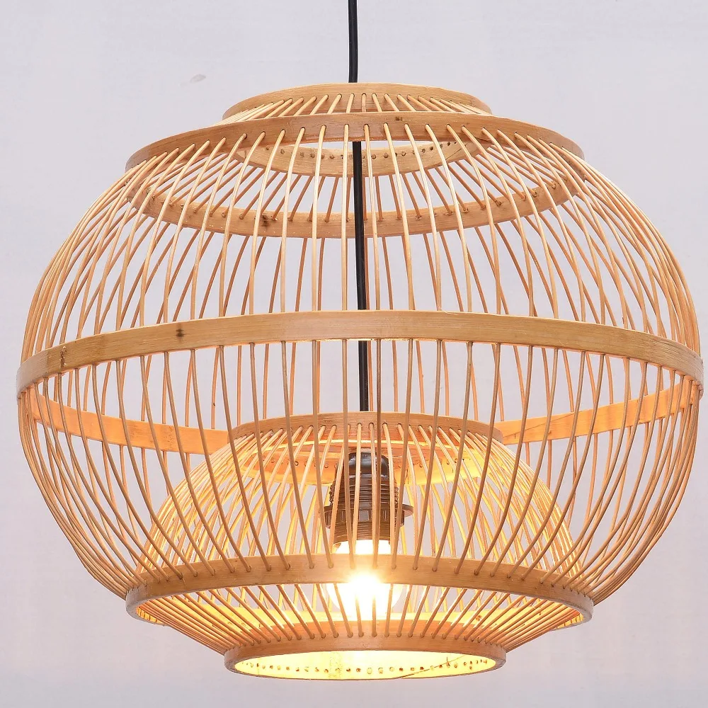 Us 155 65 South Asian Bamboo Lantern Dining Room Pendant Lamp Japanese Restaurant Pendant Lights Country Rustic Hanging Lamps In Pendant Lights From