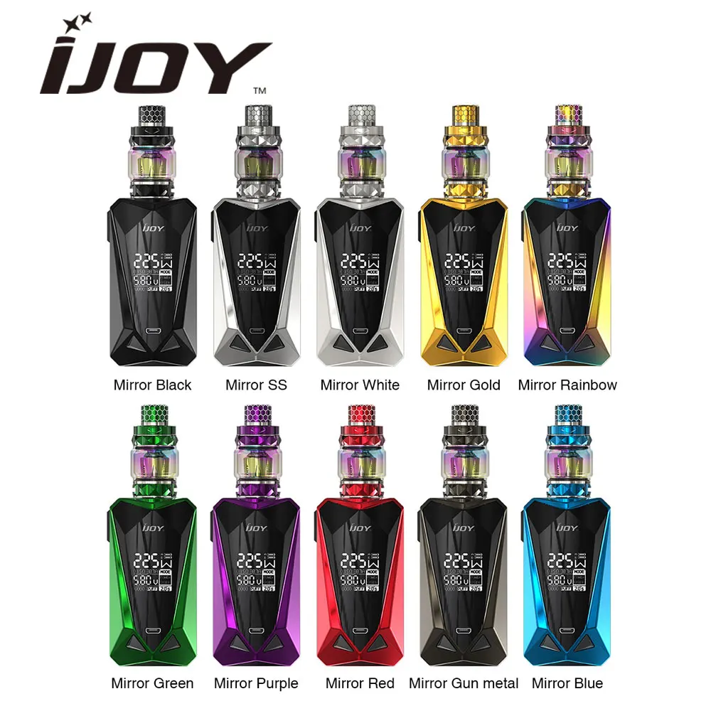 

New Original IJOY Diamond Mini Kit with 5.5ml Diamond Subohm Tank Max 225w Output No 18650 Battery Box Mod Vape Kit vs alien Kit