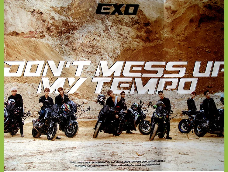 Hand signed EXO autographed 5-й альбом't MESS UP MY TEMPO k-pop 112018