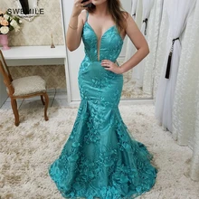 Vestidos de Gala сексуальное длинное кружевное платье с глубоким v-образным вырезом элегантное Бордовое платье в форме русалки с низким вырезом на спине длинное вечернее платье вечерние платья