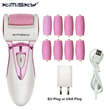 

KIMISKY Glod Rechargeable Foot Care Tool Powerful Electric Pedicure Foot File Callus Remover Personal Care 8ps Dead skin remover