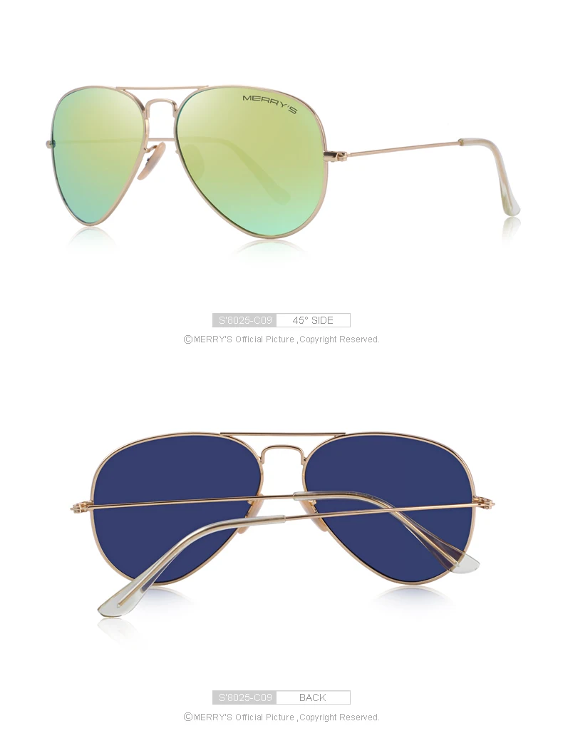 MERRYS Дизайнерские мужские/женские классические поляризационные солнцезащитные очки 58 мм с защитой от уф400 лучей S8025