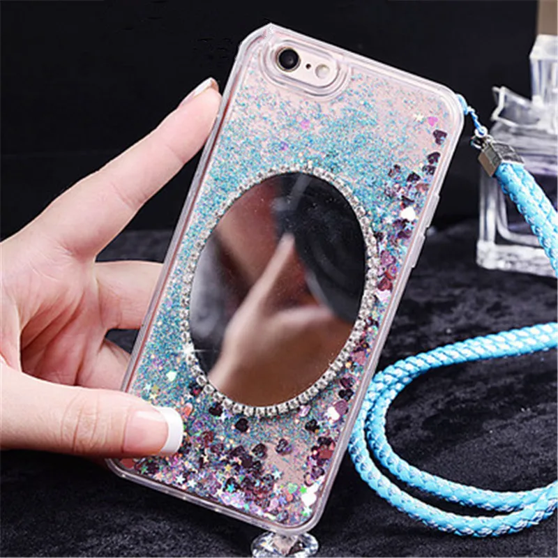 

LaMaDiaa For Huawei Honor 20 9 10 lite V20 Nova 4 P30 P20 Mate 20 Pro Rhinestone diamond Mirror liquid sand soft Phone Case