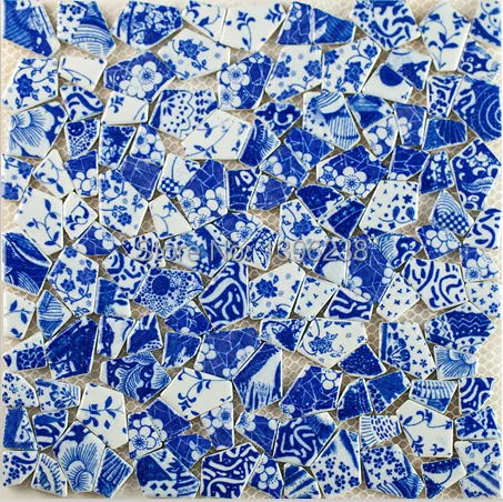 

Chinese style Blue glazed ceramic mosaic tile,Kitchen/Bathshower/TV/Fireplace background home wall sticker,,LSSP03