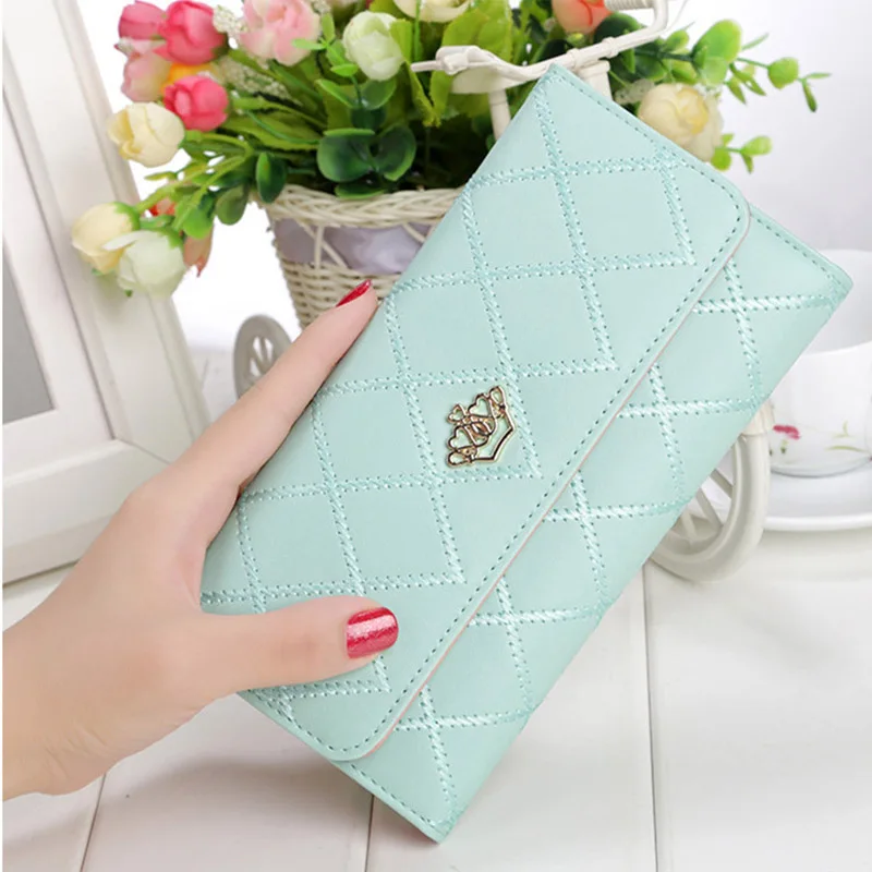 

Women leather long wallets and purses large capacity card holder phone pocket wallet female handbags famous brand money bag