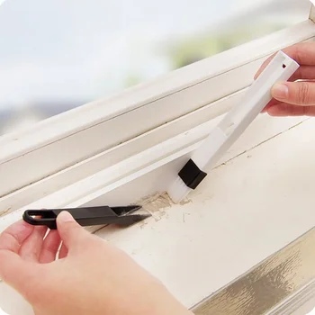 

Window recess groove cleaning brush crevice brush with dustpan cleaning tool wash screens keyboard kitchen accessories
