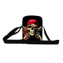 Мужские маленькие сумки-мессенджеры с принтом черепа, Пират капитан Джек, сумки через плечо, Повседневные детские Наплечные сумки, дизайнерские сумки