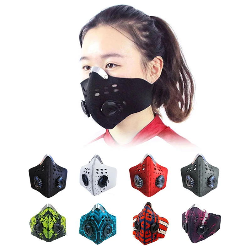 

GLORSUN washable high quality custom printed n95 n99 breathe face shield mask fashion smog pm2.5 pollen biker exhaust mask