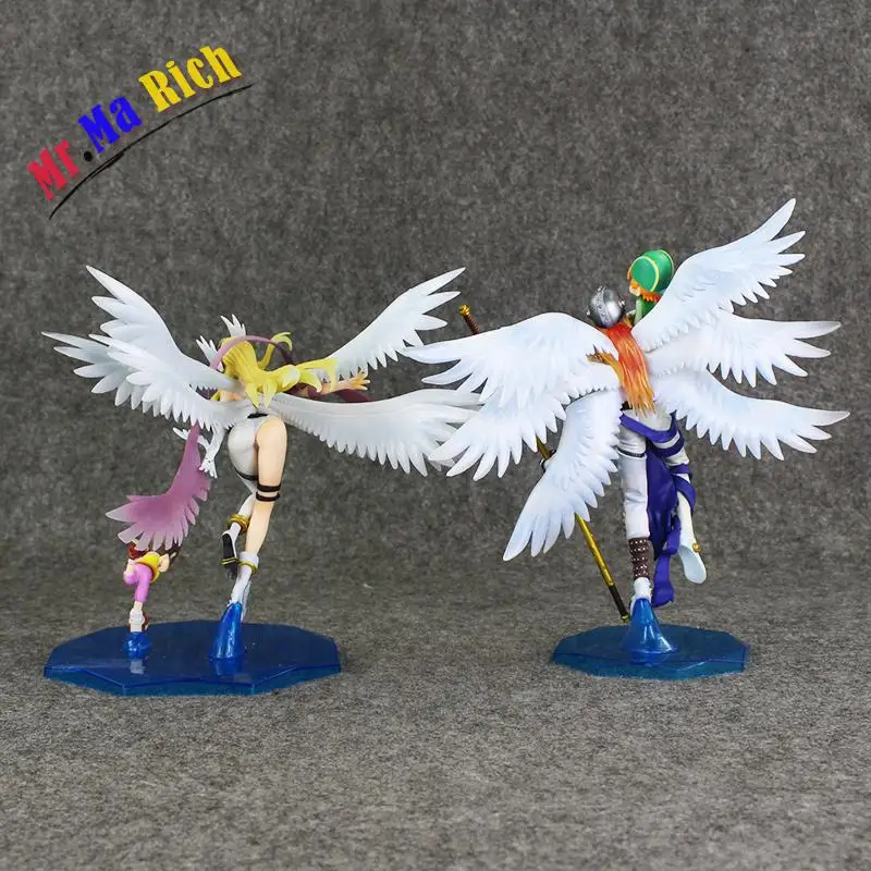 Куклы из ПВХ Digimon Angemon Angewomon Figura Takaishi Takeru Yagami Hikari Giocattolo модель 22 24 см|Игровые