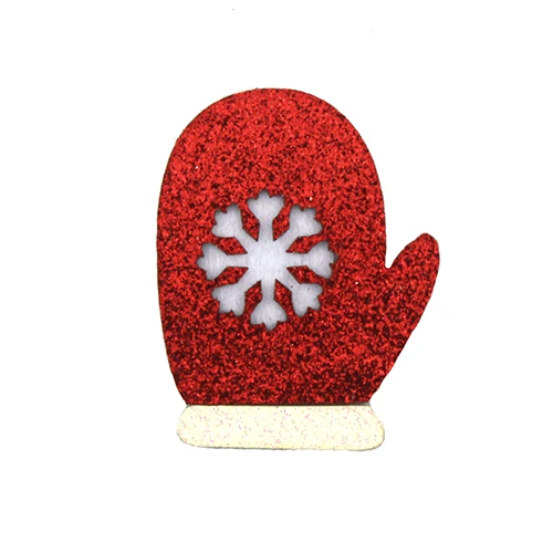 Блестящие перчатки и носки, рождественские украшения - Цвет: glove