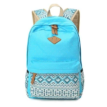 2015 Vintage Fille Sacs D’école Pour Les Adolescents Mignon Dot Impression Toile Femmes Sac À Dos Mochila Feminina Casual Sac D’école Sac À Dos
