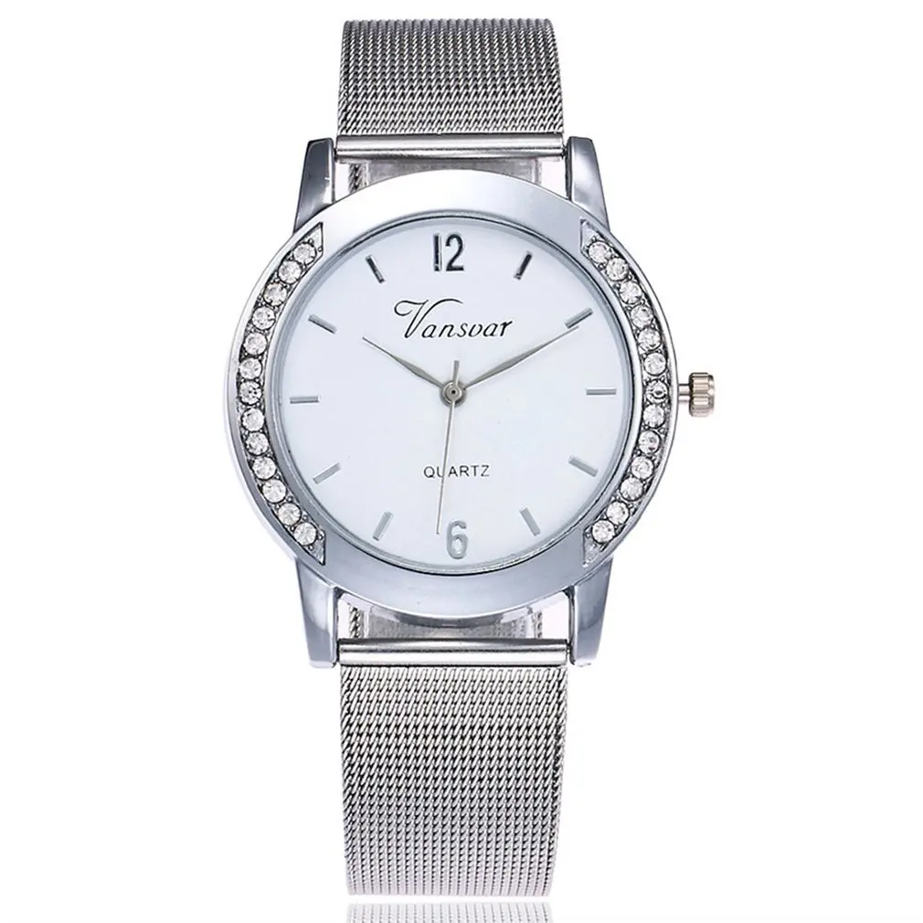 

Women's Quartz Watch Business Round Dial Steel Mesh Strap Unisex Casual Simple Precise Exquisite Workmanship 4 Colors