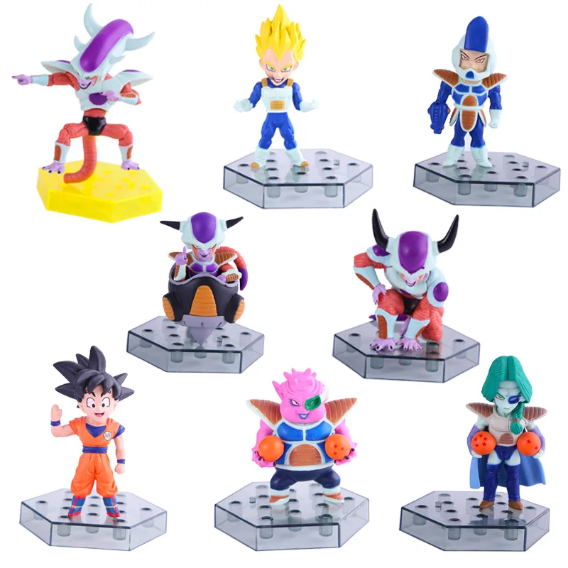 8 шт./лот фигурки Dragon ball z dragonball Супер плавки goku blue super saiyan god игрушки серии vegeta |