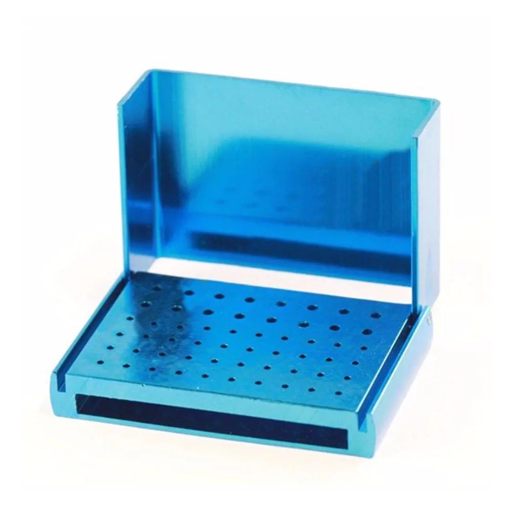 Newly 1 Pc 58 Holes Dental Bur Holder Stand Autoclave Disinfection Box Case XSD88