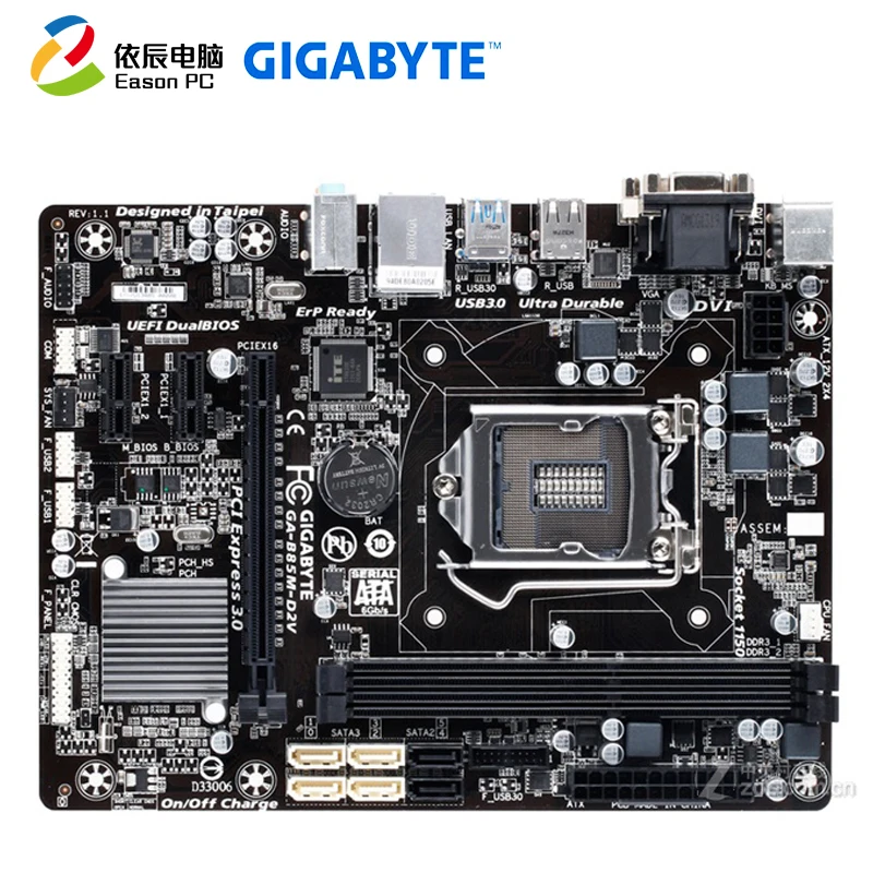 

GIGABYTE GA-B85M-D2V desktop motherboard LGA1150 i3 i5 i7 DDR3 USB3.0 Micro-ATX
