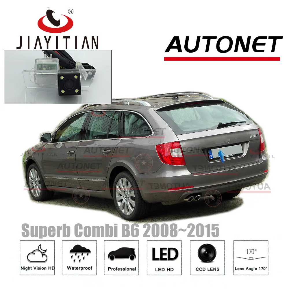 Protector De Parachoques Trasero Inoxidable Para Skoda Superb Combi III (2015-2023) - Modelo 'Ribs'